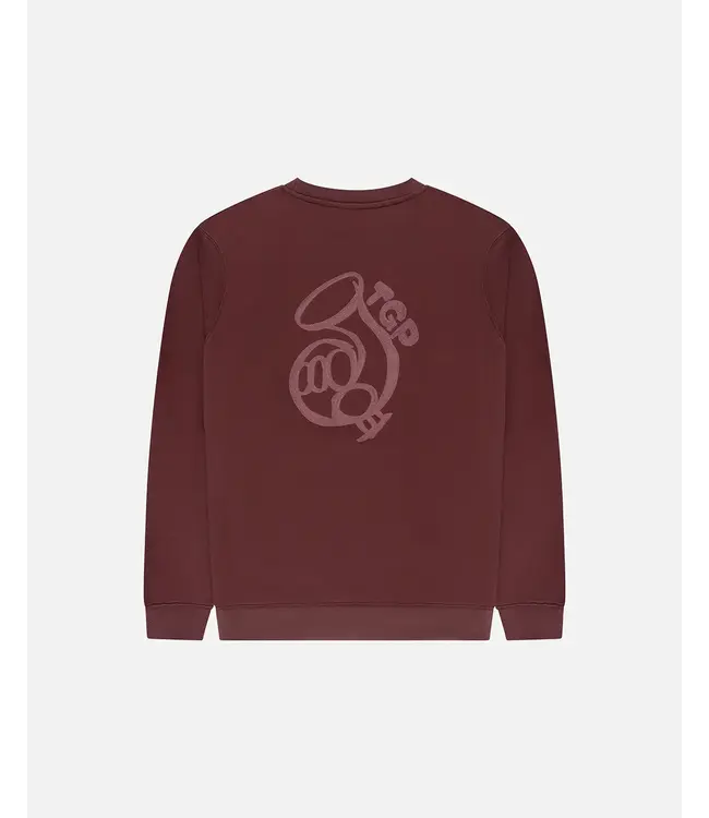 The GoodPeople Look artwork sweater bordeaux