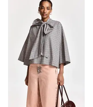Essentiel Antwerp Kefir Pussy Bow Tie Top Como3 Steel Pulse