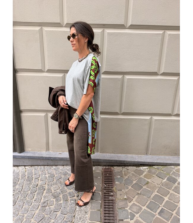 Essentiel Antwerp Kassis T-shirt With Silk Scarf Combo2 Steel Pulse