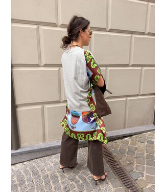 Essentiel Antwerp Kassis T-shirt With Silk Scarf Combo2 Steel Pulse