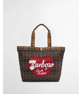 Barbour Heart Tote Bag Classic Tartan
