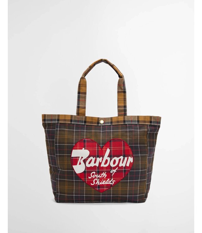 Barbour Heart Tote Bag Classic Tartan