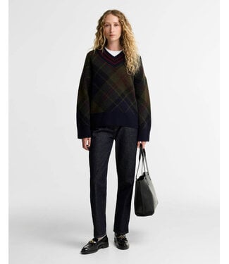 Barbour Shae Knitted Jumper Shadow Classic Tartan
