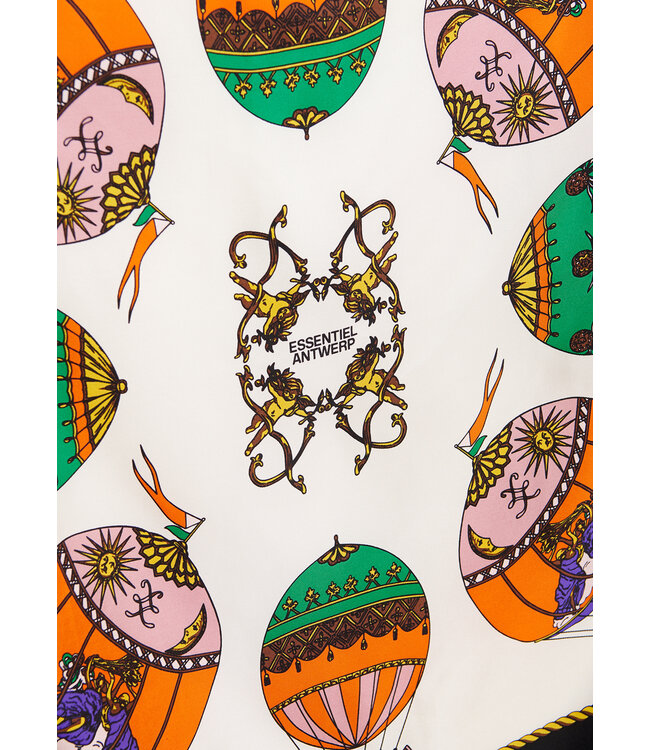 Essentiel Antwerp Kontact printed Scarf Combo1 Black