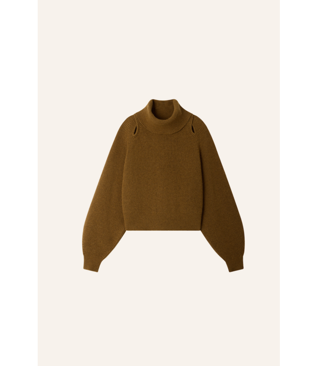 Sessùn Yinga Turtle Neck Croppe Jumper Moss bronz