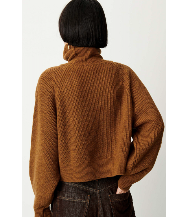 Sessùn Yinga Turtle Neck Croppe Jumper Moss bronz