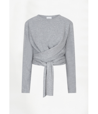 Dante 6 Benyo Knitted Wrap Top Heather Grey