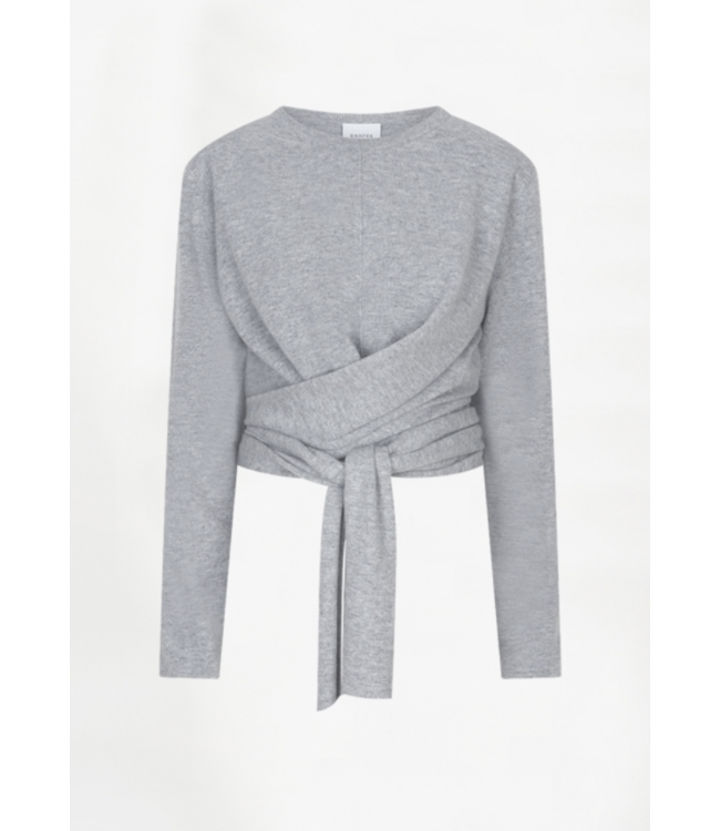 Dante 6 Benyo Knitted Wrap Top Heather Grey