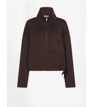 Dante 6 Republic Zip sweater Espresso brown