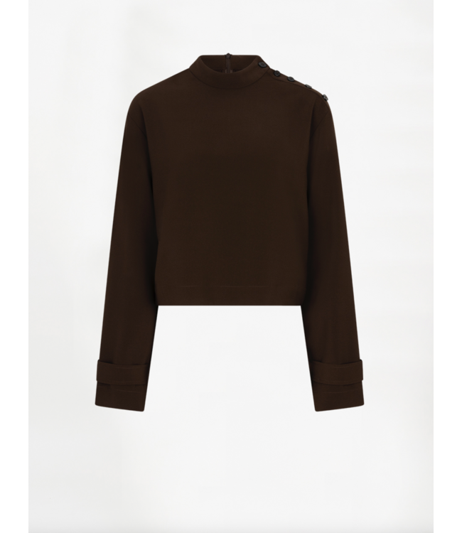 Dante 6 Raes Button Detail Top Espresso Brown