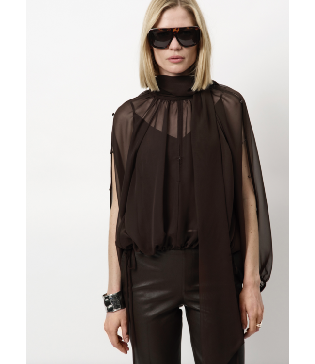 Dante 6 Sonia Boho Blouse Espresso Brown