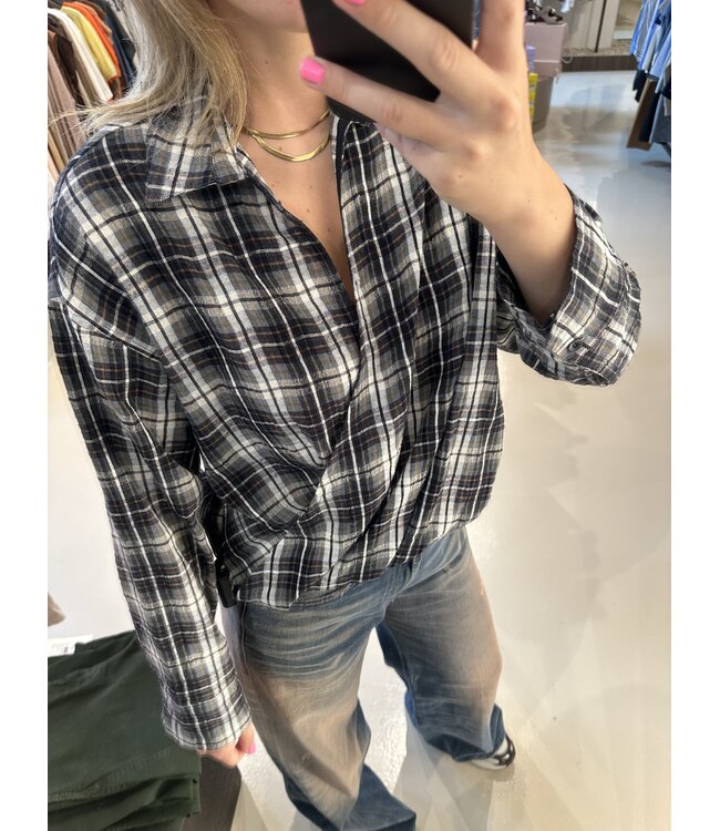 8PM Palm Blouse Blue