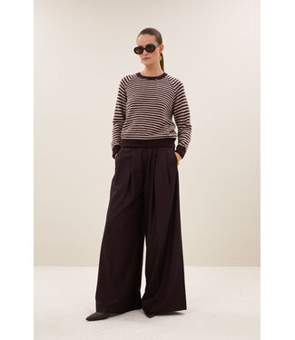 By Bar Sally Stripe Pullover Burgundy Crush