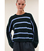 By Bar Vide Stripe Pullover Green Cloud