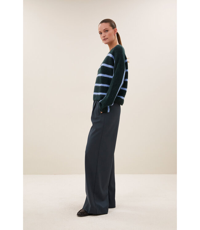 By Bar Vide Stripe Pullover Green Cloud