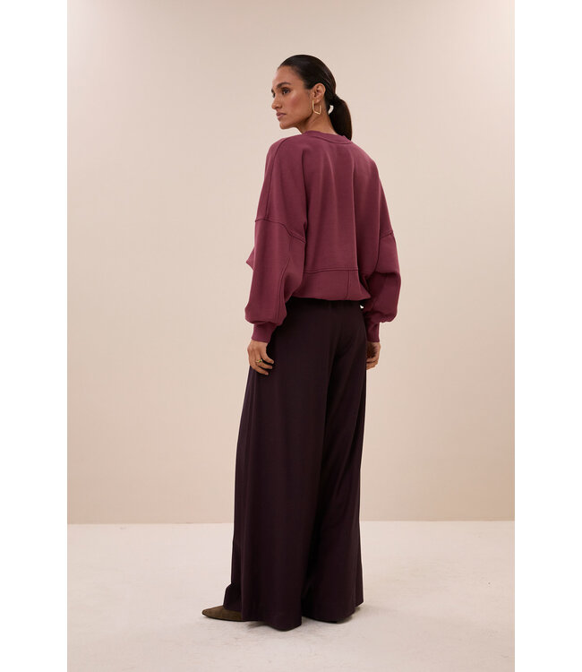 By Bar malyn logo sweater burgundy crush
