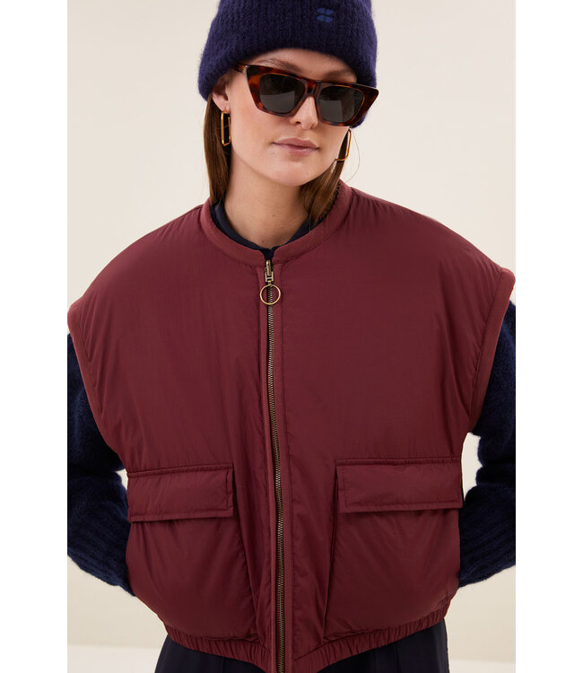 By Bar gio sleeveless jacket wine