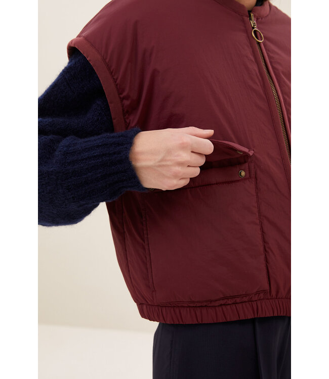 By Bar gio sleeveless jacket wine