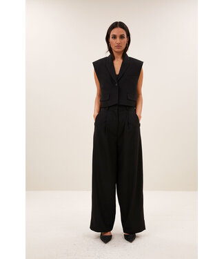 By Bar bobi herringbone gilet black