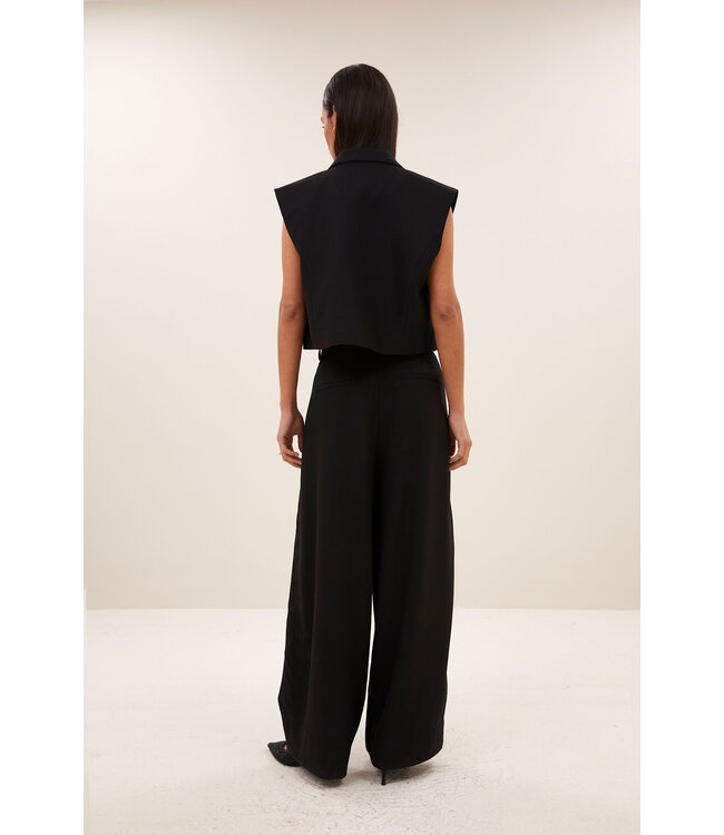 By Bar bobi herringbone gilet black