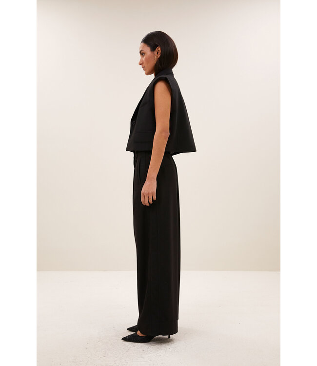 By Bar bobi herringbone gilet black