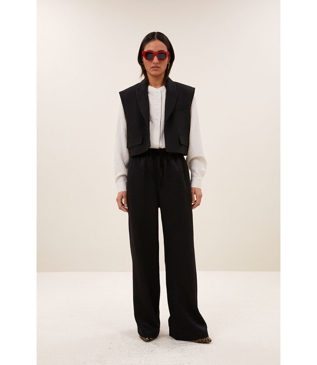 By Bar bobi herringbone gilet black