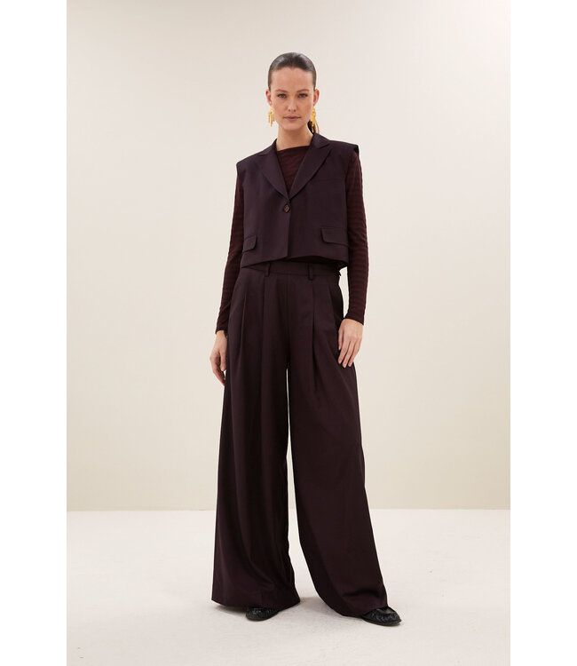 By Bar bobi gilet dark wine