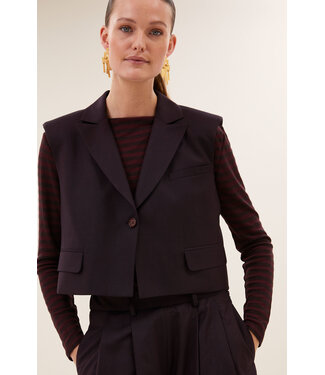 By Bar bobi gilet dark wine