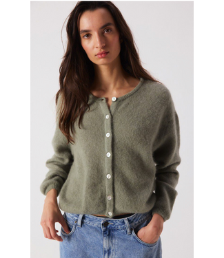 American Vintage Vitow Cardigan Kaki Multi Melange