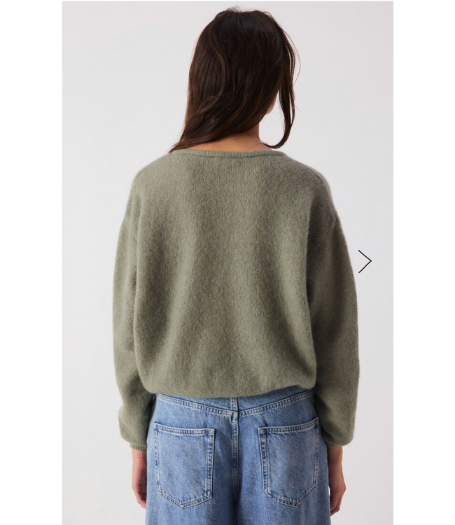 American Vintage Vitow Cardigan Kaki Multi Melange