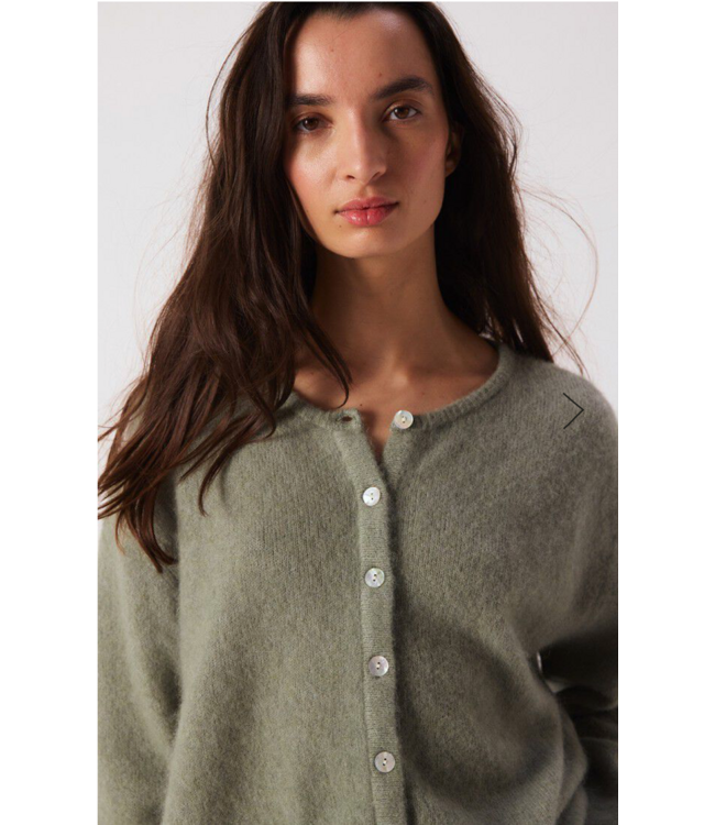American Vintage Vitow Cardigan Kaki Multi Melange