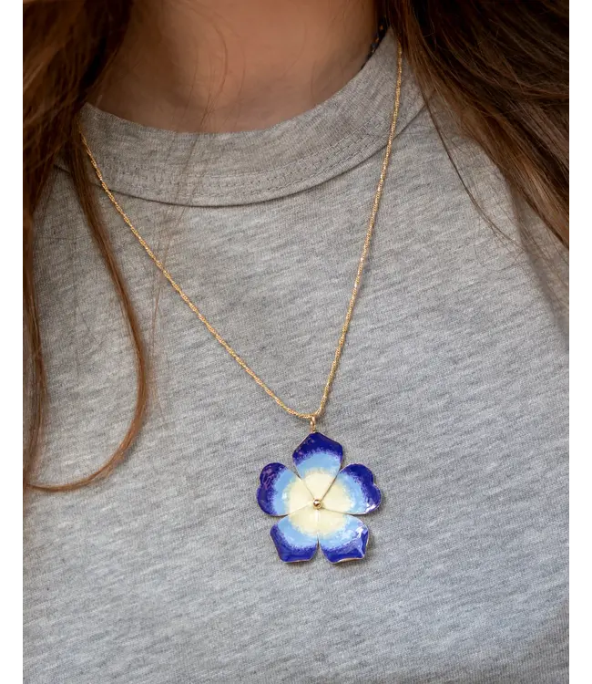 Betty Bogaers Copy of Blue Stones Necklace Gold