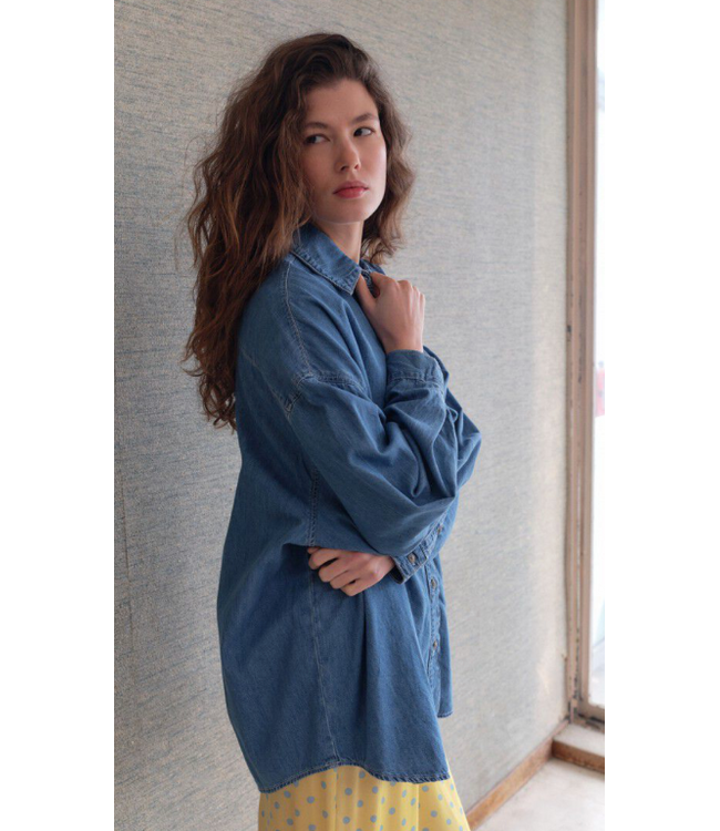 American Vintage Izeway Blouse Medium Blue