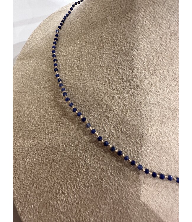 Betty Bogaers Blue Stones Necklace Gold