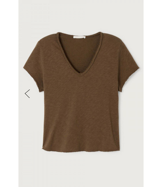 American Vintage Sonoma T-shirt V-Neck Vintage Chestnut