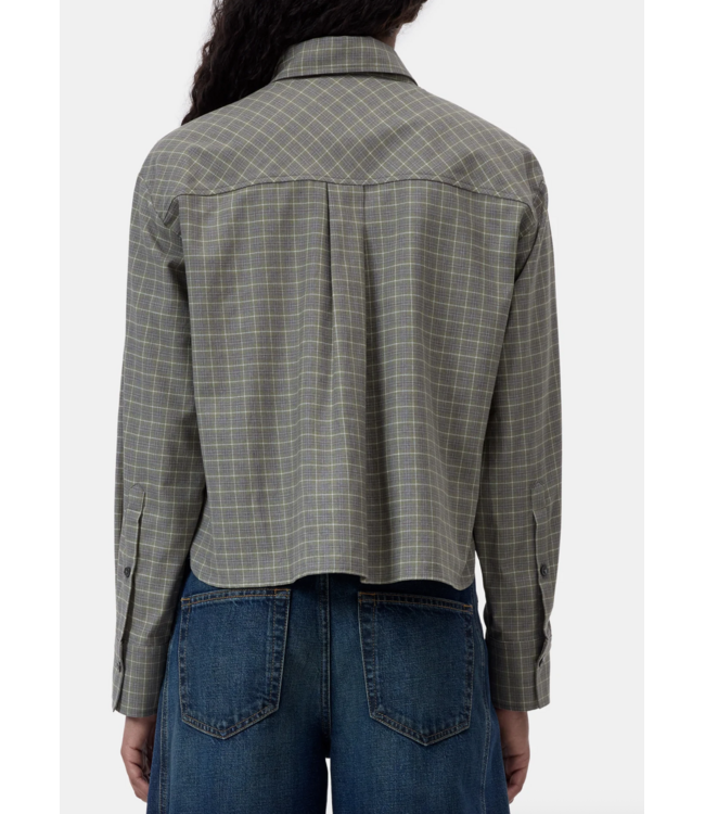 Closed Cropped Oversized shirt Juniper Green