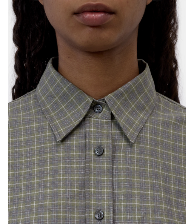 Closed Cropped Oversized shirt Juniper Green
