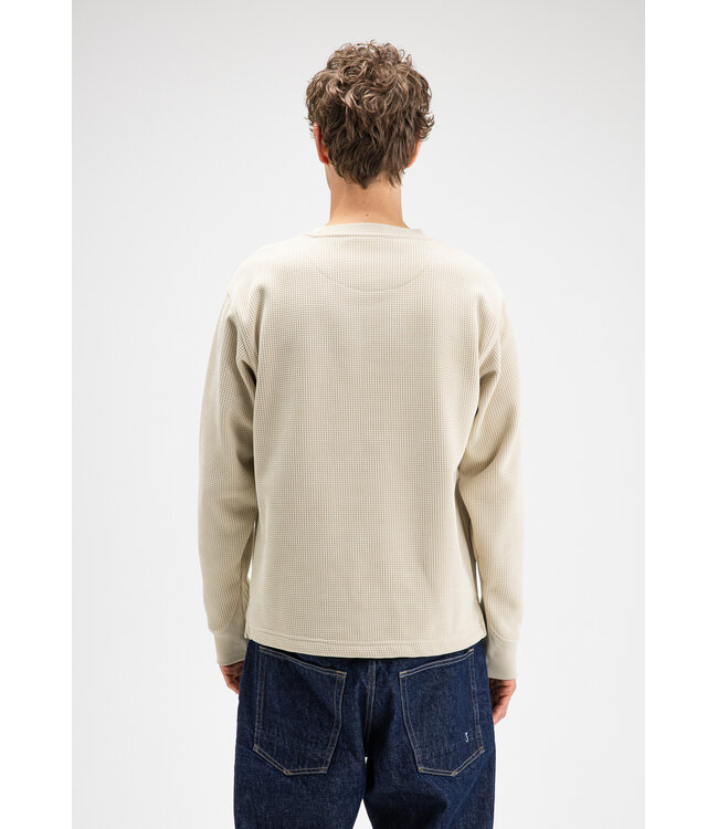 Butcher of Blue Flux heavy waffle sweater beige grey