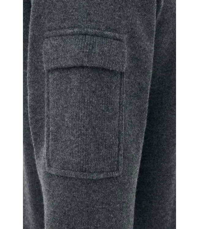 Genti Turtle zip ls knitwear merino 022 Grey