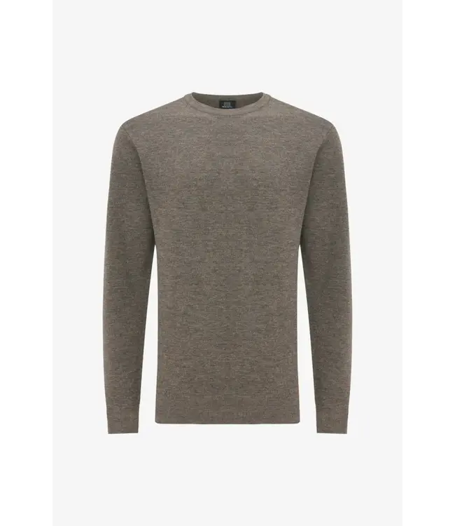 Genti Round neck ls wool taupe 142