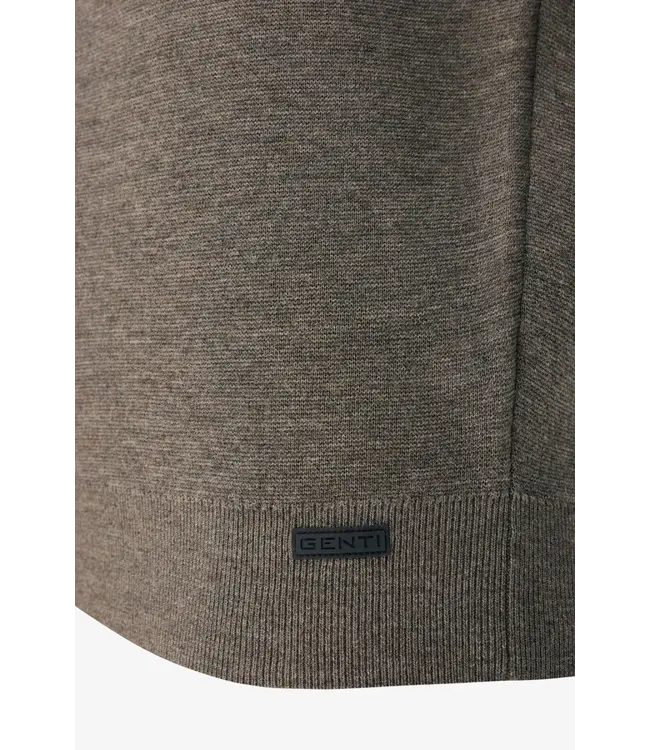 Genti Round neck ls wool taupe 142