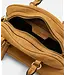 satchel bag honey yellow leather suede small
