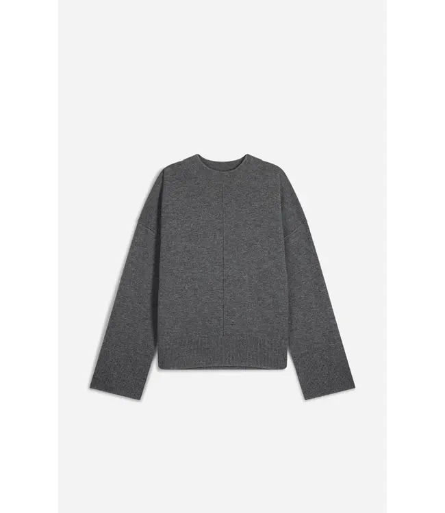 Vanessa Bruno hatis pull col rond gris chine