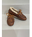 Posa boat loafer brushed fur leather brown