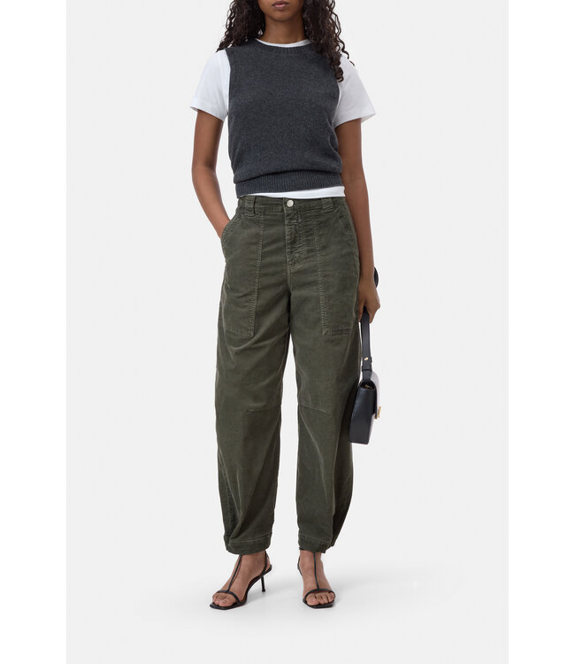 Closed Rhannon barrel pants green rib 667