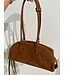 satchel bag honey yellow suede leather