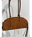 satchel bag honey yellow suede leather
