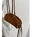 Copy of satchel bag dark brown leather small