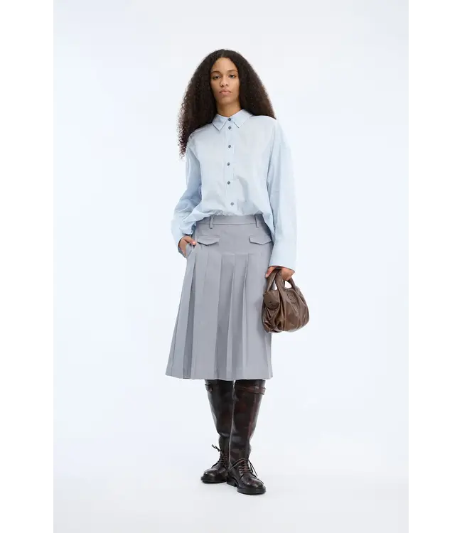 Munthe vontario stripeBlue gun-metal blouse