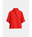 Essentiel Antwerp kassie neck tie top bright red